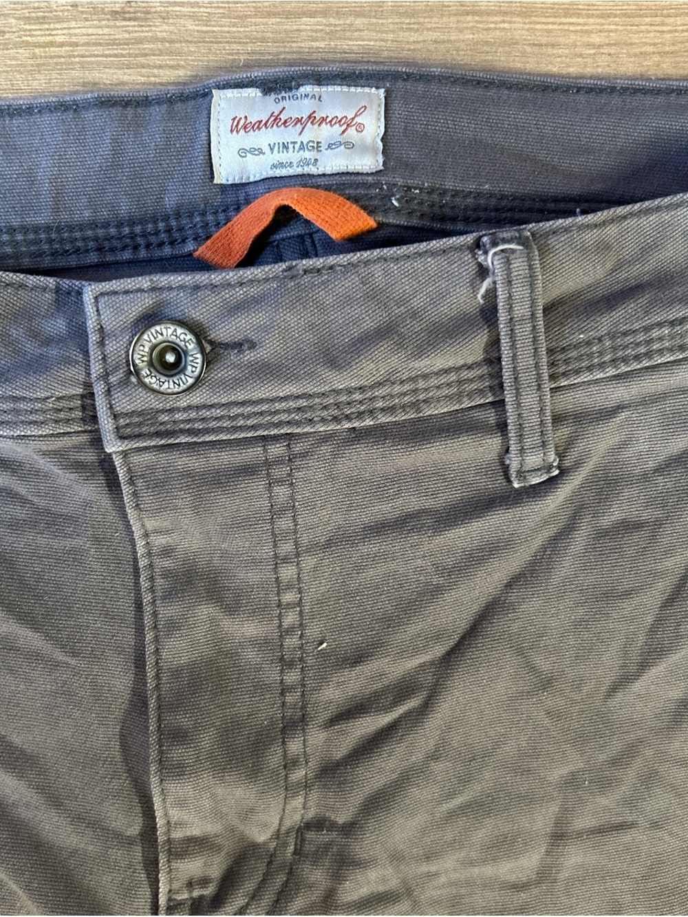 Weatherproof Vintage Gray Relaxed Fit Cotton Pants